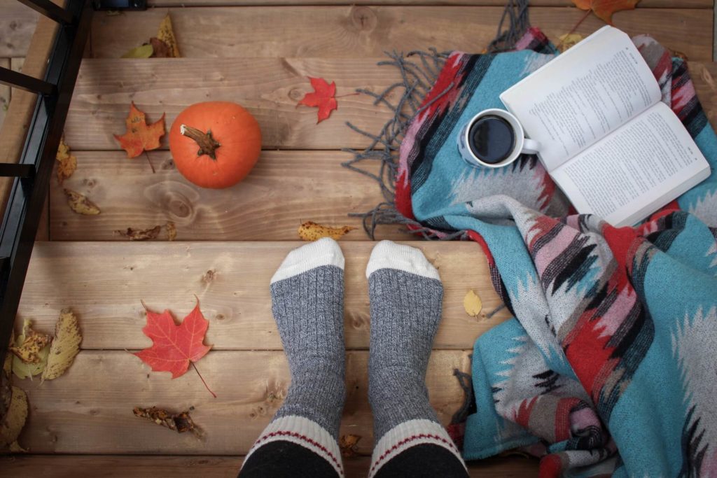 Cozy, warm socks are one of my favorite sustainable fall essentials.